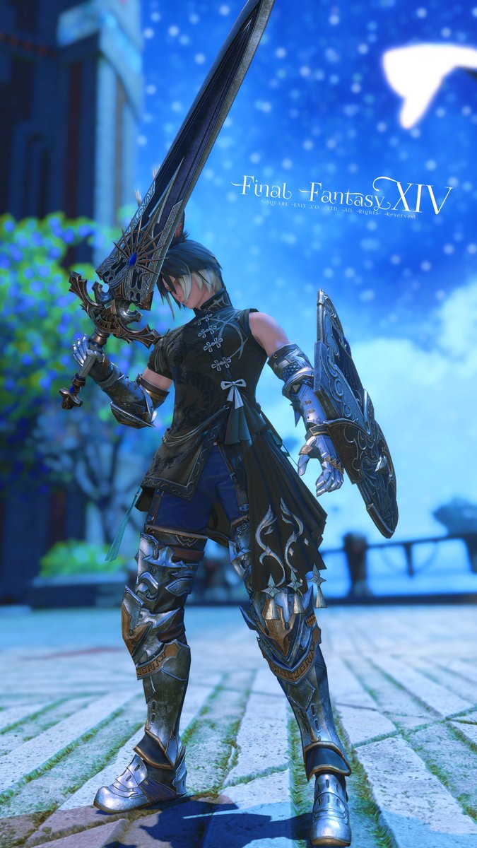 Riyoh90's tweet photo. ナイトが１００になりました
＃FF14 https://t.co/jEFO4xwzfV