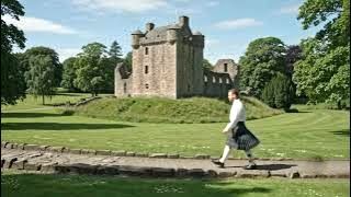 tourscotland's tweet photo. Tour #Scotland short 4K #Summer travel video Blog clip of a Scotsman wearing a kilt and sporran and walking by a #castle on #ancestry, #genealogy, #history visit and trip to the district of #Pollok, #Glasgow The Darnley Stewarts replaced the early castle https://t.co/PEQdcqQLSb https://t.co/34MvzN9fG8