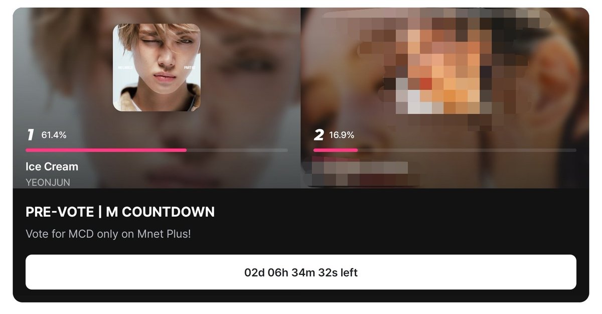 txtvotingstar's tweet photo. MCOUNTDOWN PRE VOTING‼️

APP: MNET+
LINK: https://t.co/IhrohIv2qK
END: JULY 28, 2026

🚨 WE NEED TO WIN WITH A HUGE GAP, LETS AIM FOR 70% 🚨
#TOMORROW_X_TOGETHER #MOAisONE https://t.co/DyW2U8QPdE