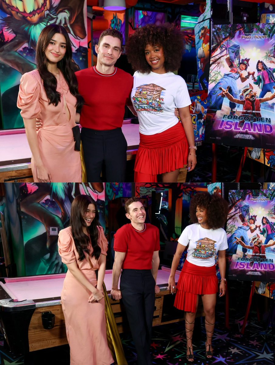 gmanews's tweet photo. LIZA'S BACK ON THE BIG SCREEN! 🎥

Liza Soberano shared behind-the-scenes moments from the promotion of her upcoming animated film Forgotten Island, where she voices the movie's lead character, Raissa.

Joining her at the San Diego Comic-Con panel were P-pop girl group BINI and Filipino-American R&B artist H.E.R., who both contributed to the film's official soundtrack.

Courtesy: Liza Soberano/Instagram

Visit https://t.co/KqDTBMbm15 for more updates.