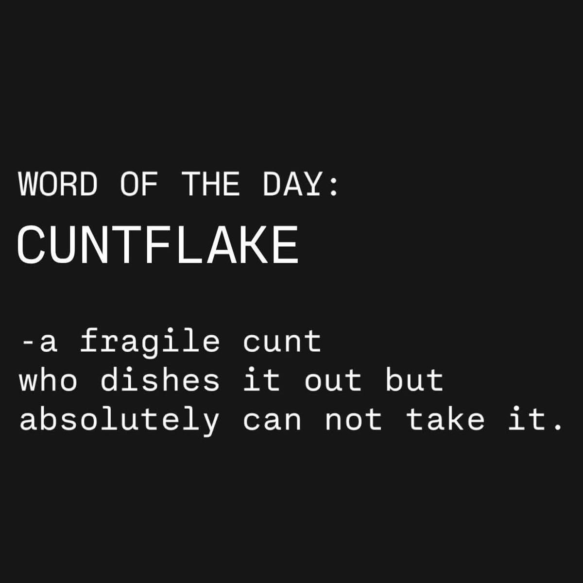 __JC13's tweet photo. CUNTFLAKE 👌🏻 https://t.co/E8UBCuqRgZ