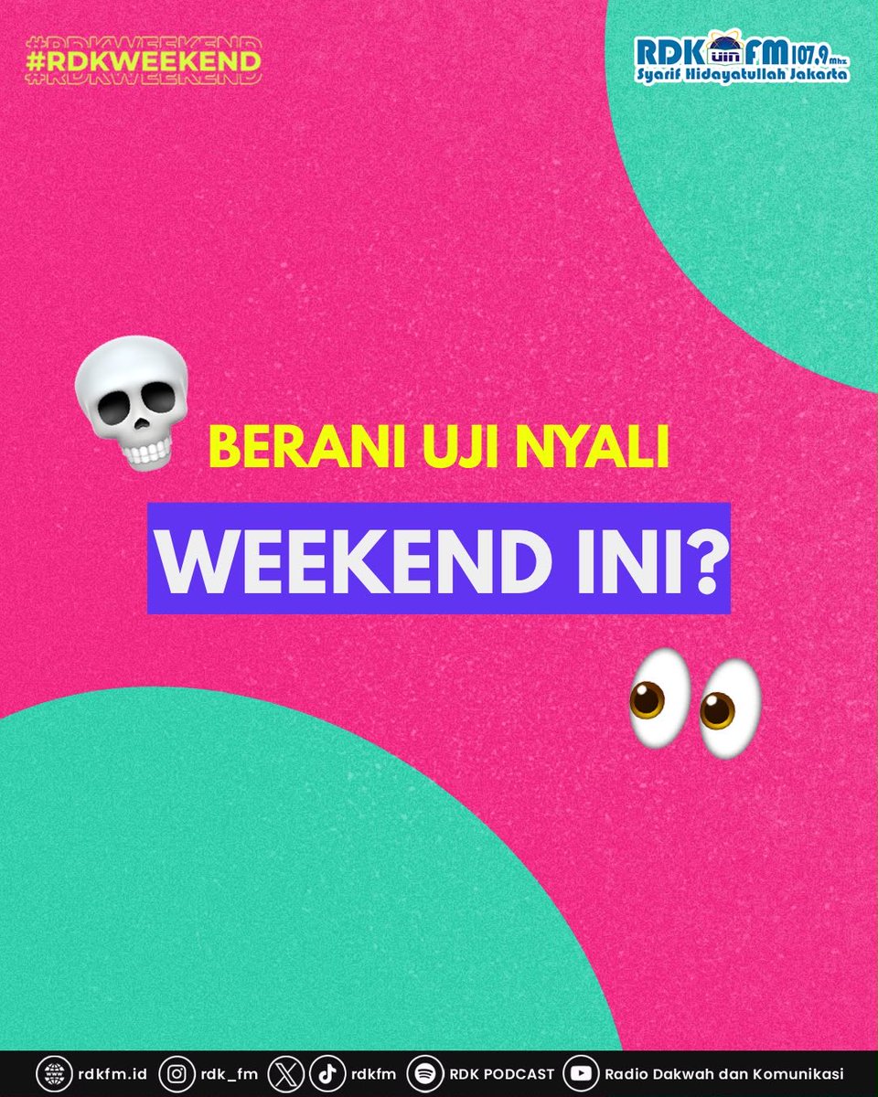 RDKFM's tweet photo. Weekend bosen main ke situ-situ aja? 👀✨

Coba tempat mainstream ini buat nemenin weekend Balamuda! 😆💪🏻

Balamuda punya rekomendasi tempat mainstream lainnya? Spill di kolom komentar ya! 🗯️

#RDKFM 
#RDKWEEKEND 
#radiouinjkt https://t.co/tu2H3GSy0I