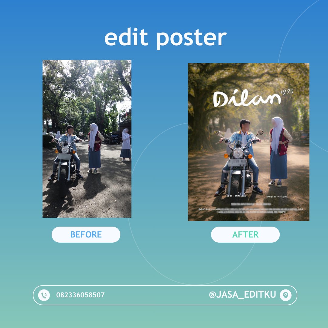 mau_edit's tweet photo. ✨ Siap membantu berbagai kebutuhan edit foto.

• Ganti background
• Ganti outfit
• Retouch wajah natural
• Hapus &amp; tambah objek
• Color grading
• Restorasi foto lama
• Edit foto prewedding
• Desain pamflet, banner, poster &amp; flyer
• Dan request edit lainnya

#zonauangㅤ https://t.co/uxdUVwLpLc