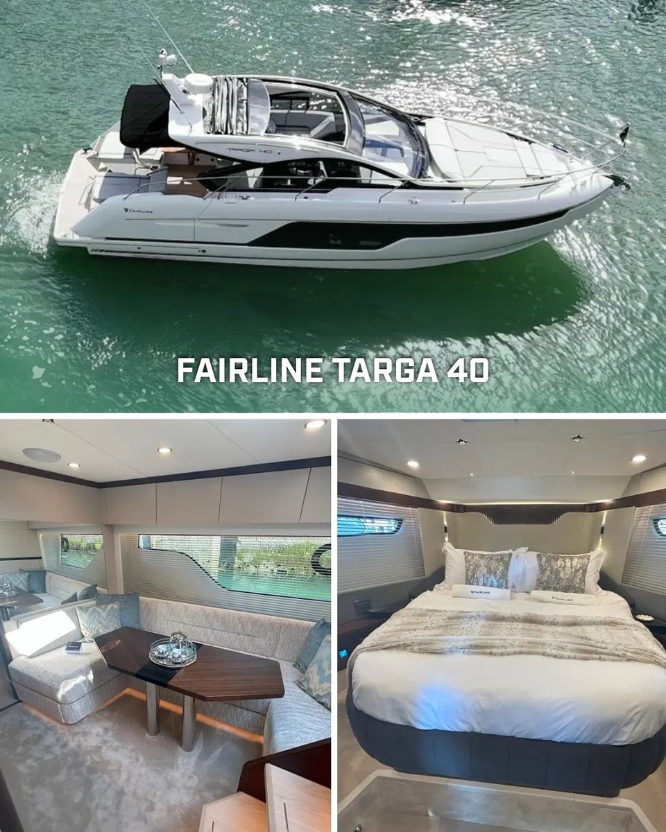 ApprovedBoats's tweet photo. Get more Fairline for your budget
Our Summer Sizzler Sale includes three 2025 ex-demonstrator models: the Targa 40, Targa 45 Open &amp; Squadron 58. High specifications, premium options &amp; substantial savings.
Explore them here: https://t.co/VSYCCTQLa9 
#ApprovedBoats #FairlineYachts https://t.co/kEV6DeuFwm