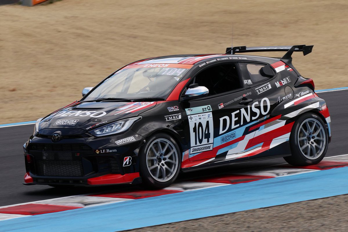 resethepicture's tweet photo. ST-Q Top 3
🥇#104: Tadokoro Hajime / @kentayamashitaa / @tokiya_s1208 / @shun_1100
🥈#32 @TOYOTA_GR @ROOKIE_Racing_ GR Yaris DAT
🥉#55 @MAZDA_SPIRIT_R 3 Future concept
#スーパー耐久 #SuperTaikyu #S耐 #S耐2026 #STaiTV #S耐TV #オートポリス https://t.co/gNfCsCr4Uf