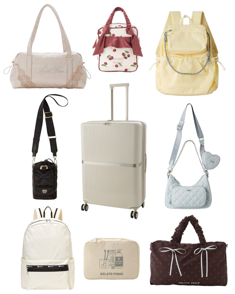USAGIONLINE's tweet photo. ウサギオンラインで買える .ᐟ.ᐟ
トラベルグッズ ✈️☁️.⋆

これからのレジャーシーズンにおすすめのバッグ＆小物をご紹介✨

キャリーケースからリュック、キャリーオントートまで、旅やお出かけに活躍するアイテムが勢ぞろいです…🥹🤍

▶▶ https://t.co/pgpWj3aj3A https://t.co/nj0nK9Wvj6