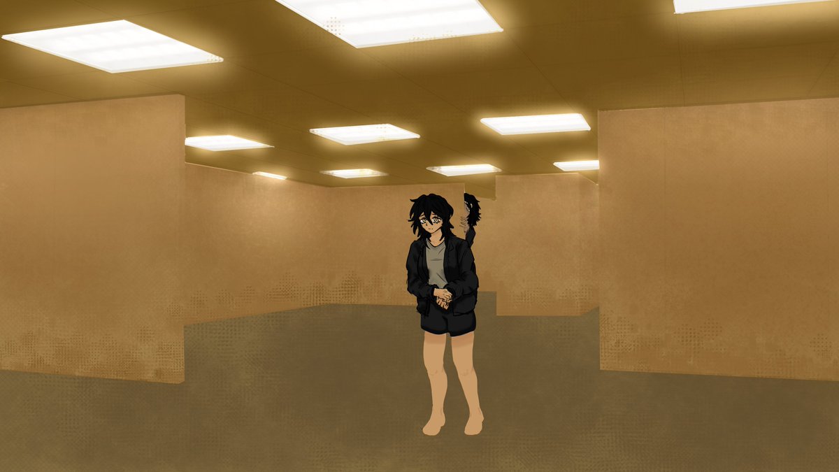 NULL_HORIZON24's tweet photo. Looping in the Rooms 
#2d #art #backrooms #LoopingtheRooms https://t.co/mGtUtI56NT