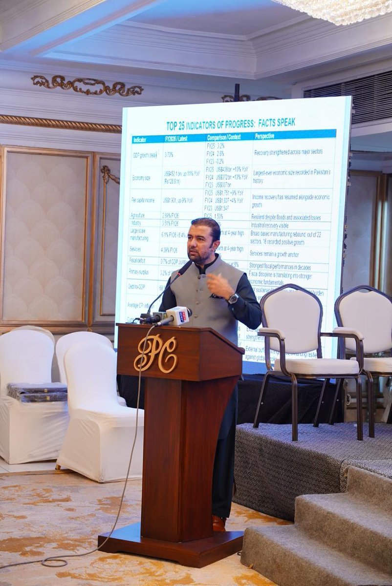 Financegovpk's tweet photo. Advisor to Finance Minister Outlines Pakistan's Reform Agenda, FY2026-27 Budget Priorities and New Tax Operating Model at National Tax Seminar

Advisor to the Federal Minister for Finance and Revenue, Mr. Khurram Schehzad, addressed the four-day National Tax Seminar jointly organized by the Pakistan Tax Bar Association (PTBA) and the Lahore Tax Bar Association (LTBA), where he outlined Pakistan's improving macroeconomic outlook, the Government's structural reform agenda, key priorities of the FY2026-27 Budget, and the rollout of the country's New Tax Operating Model (NTOM).

The seminar was attended by President, Pakistan Tax Bar Association, Mr. Ehsan-ul-Haq Sheikh; President, Lahore Tax Bar Association, Mr. Rana Saqib Munir; Patron, Pakistan Tax Bar Association and Chairman, Pakistan Tax Bar Academy, Mr. Abdul Qadir Memon; Member, Appellate Tribunal Inland Revenue, Mr. Zahoor Ahmed, as Guest of Honour; renowned economist Dr. Nadeem Ul Haque as keynote speaker, along with senior tax professionals, legal practitioners, chartered accountants and members of the tax fraternity from across Pakistan.

Addressing the seminar, Mr. Schehzad said Pakistan has made significant progress in restoring macroeconomic stability through prudent fiscal management and the implementation of difficult but necessary structural reforms. He noted that improving fiscal discipline, rebuilding external buffers, strengthening debt management and restoring investor confidence have enabled the country to transition from stabilization towards sustainable, private sector-led economic growth.

He said these reforms are increasingly being recognized through improved sovereign credit ratings, successful IMF programme reviews, renewed access to international capital markets, growing investor confidence and positive assessments by international financial institutions, reflecting the strengthening fundamentals of Pakistan's economy.

Highlighting the FY27 Budget, the Advisor said it is a balanced, responsible and pro-growth budget that supports investment, exports, industrial development and employment while maintaining fiscal discipline. He noted that the budget provides meaningful relief to the salaried class, introduces measures to enhance business competitiveness and support exporters, advances tariff reforms, encourages documentation of the economy and reinforces the Government's commitment to broadening the tax base rather than placing additional burden on existing compliant taxpayers.

Mr. Schehzad also highlighted the Government's wider reform agenda encompassing tax administration, public debt management, privatization, state-owned enterprises, pension reforms, energy sector reforms, Digital Pakistan initiatives, capital market development and improved access to finance, noting that these reforms are strengthening institutions, improving governance, enhancing productivity and creating a more competitive and investment-friendly economy.

A key focus of his address was the introduction of Pakistan's New Tax Operating Model, which represents a structural shift from an officer-driven system towards a data-led, technology-enabled, faceless and accountable tax administration. He explained that the reform separates audit, assessment and field operations into specialized functions while leveraging digital technologies, centralized data analytics and risk-based compliance to reduce discretion, minimize physical interaction, strengthen taxpayer rights and improve transparency, consistency and efficiency in tax administration. Compliant taxpayers will benefit from simpler and more predictable services, while enforcement will increasingly target tax evasion through intelligent use of data rather than discretionary interventions. 

The Advisor appreciated the constructive role of the tax bar associations and tax practitioners in strengthening Pakistan's tax administration and emphasized that continued stakeholder engagement would remain central to the successful implementation of the New Tax Operating Model and the Government's broader tax reform agenda.

The seminar also featured technical sessions on provincial sales tax, Budget FY2026-27 tax measures, tax policy, faceless tax administration, digitalization and practical issues relating to direct and indirect taxation. Dr. Nadeem Ul Haque delivered the keynote address on tax policy reforms, while FCA Mr. Muhammad Rehan Siddiqui presented on faceless jurisdiction and the digitalization of tax administration. Tax experts and practitioners also participated in technical panel discussions on emerging tax issues and reform priorities.

Speaking on behalf of the organizers, President, Pakistan Tax Bar Association, Mr. Ehsan-ul-Haq Sheikh; President, Lahore Tax Bar Association, Mr. Rana Saqib Munir; and Patron, Pakistan Tax Bar Association and Chairman, Pakistan Tax Bar Academy, Mr. Abdul Qadir Memon, appreciated the Government's continued engagement with the tax community and reaffirmed their commitment to constructive dialogue for developing a simpler, more transparent, technology-driven and business-friendly tax system.