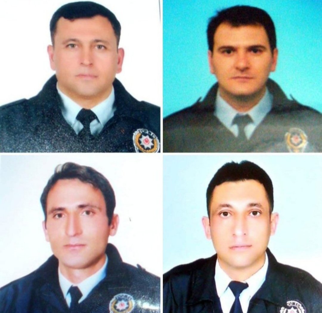 EnesHacarap1's tweet photo. Hatay'ın  Dörtyol İlçesinde  26 Temmuz 2010 tarihinde  pkk'lı hain teröristlerin ekip aracına  yönelik terör  saldırısında  Şehit olan Polislerimiz  Ali HACIARAP , Emre YALÇIN, Fatih YILDIZ, Hasan ASLAN'nın Şehadetlerinin 16. Yılında rahmet ve minnet'le anıyoruz. https://t.co/2d3uayfqMS