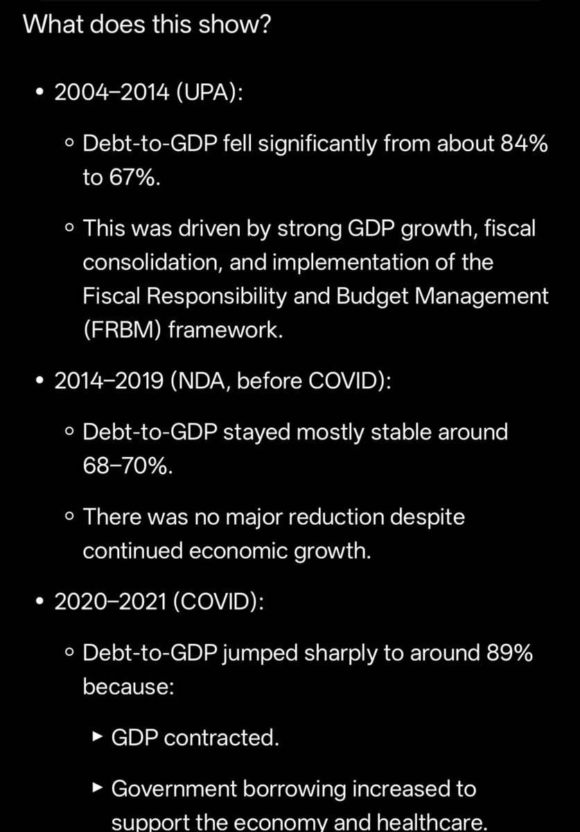 Deepakjetty4's tweet photo. @cinemaodu @Psk7167 Debt to GDP ratio are well within the limits. Ask for No Reservations, no welfare schemes like free bus, free money to unemployed, free money to any community. Then the Debt will definitely reduce and GDP increases. https://t.co/EyUl5KZD3p