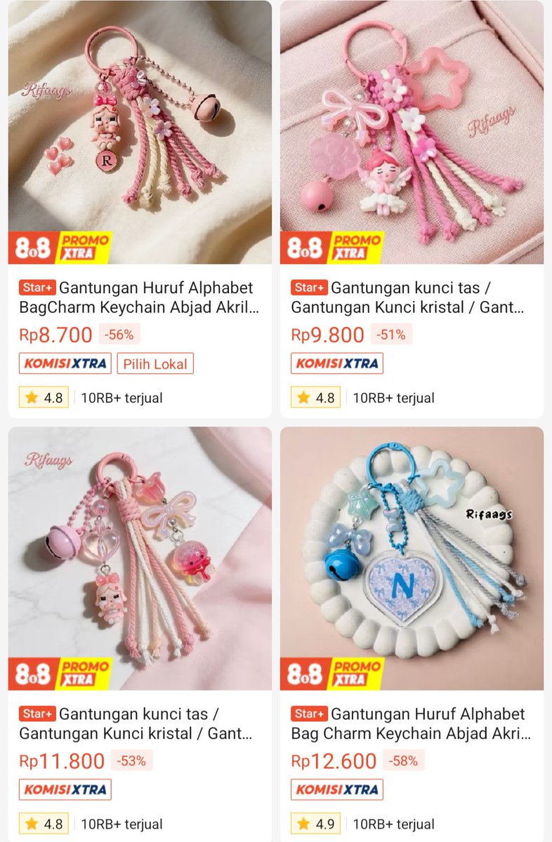 peternakhayday's tweet photo. koleksi bag charm macrame disini tuh lucu-lucu banget dehh mana harganya mostly dibawah sepuluh ribuan 😍 https://t.co/n8qrUlRn8W