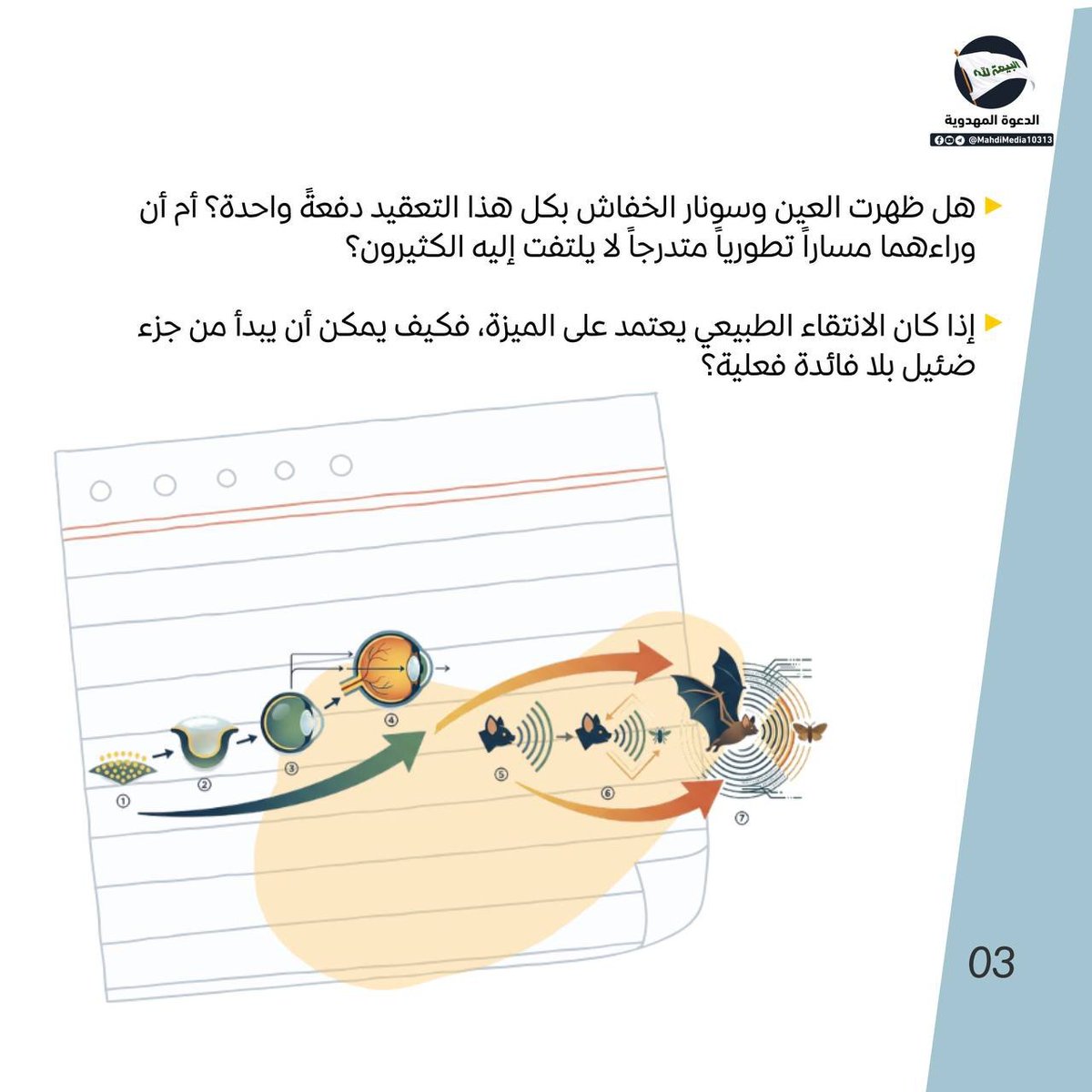 nayf___13's tweet photo. هل أن نظرية التطور تتكوّن من شقّي النشوء والارتقاء؟

اليك رد السيد #احمدالحسن(ع) وصي ورسول الإمام المهدي(ع)حول هذه الإشكالات المطروحه في 
كتاب: وهم الإلحاد. 

للمناقشة يمكنكم مراجعة رابط كروب #الدعوة_المهدوية الموجود في بايوحسابي.
#وطني_الحسين https://t.co/vaqsekFiYV