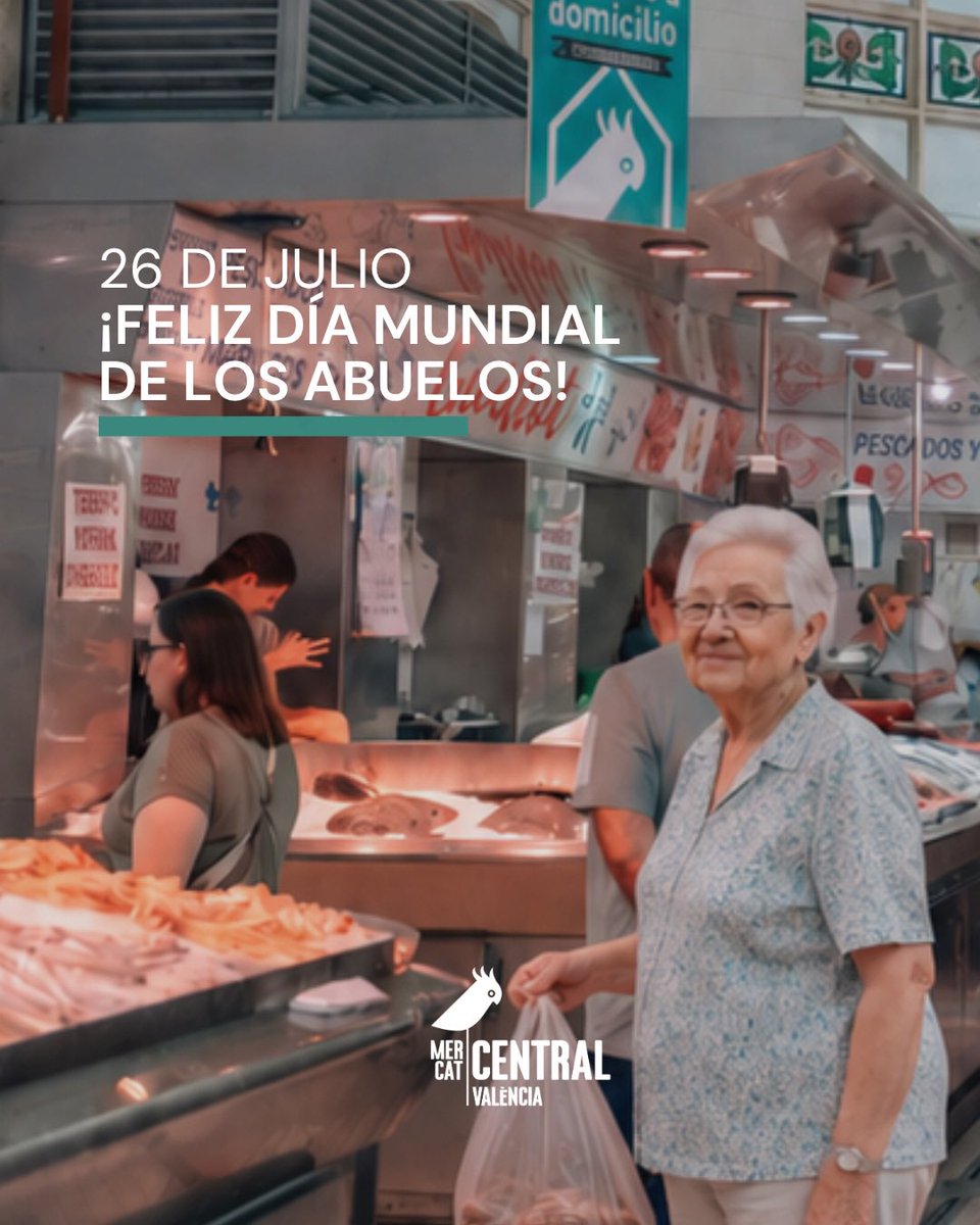 MCentralVlc's tweet photo. ¡Feliz Día Mundial de los Abuelos!
Porque son quienes nos enseñaron a comprar con calma, a preguntar, a elegir bien y a entender el valor de cada producto.

Gracias por por seguir recordándonos que el futuro del mercado también se construye con todo lo que nos habéis enseñado. https://t.co/YaPRaYrl7T