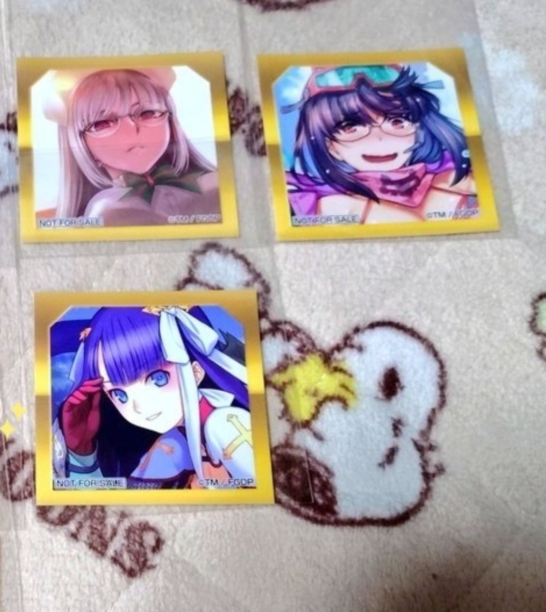 harukaze_snpy's tweet photo. 【交換】 FGO 最終再臨展 入場者特典ステッカー

(譲)
 ナイチンゲール/刑部姫/マルタ

(求)
斎藤/太公望/エレシュキガル(ランサー)/エレシュキガル(ビースト)/オベロン

または150円/枚 https://t.co/bbBLkz4Vsb
