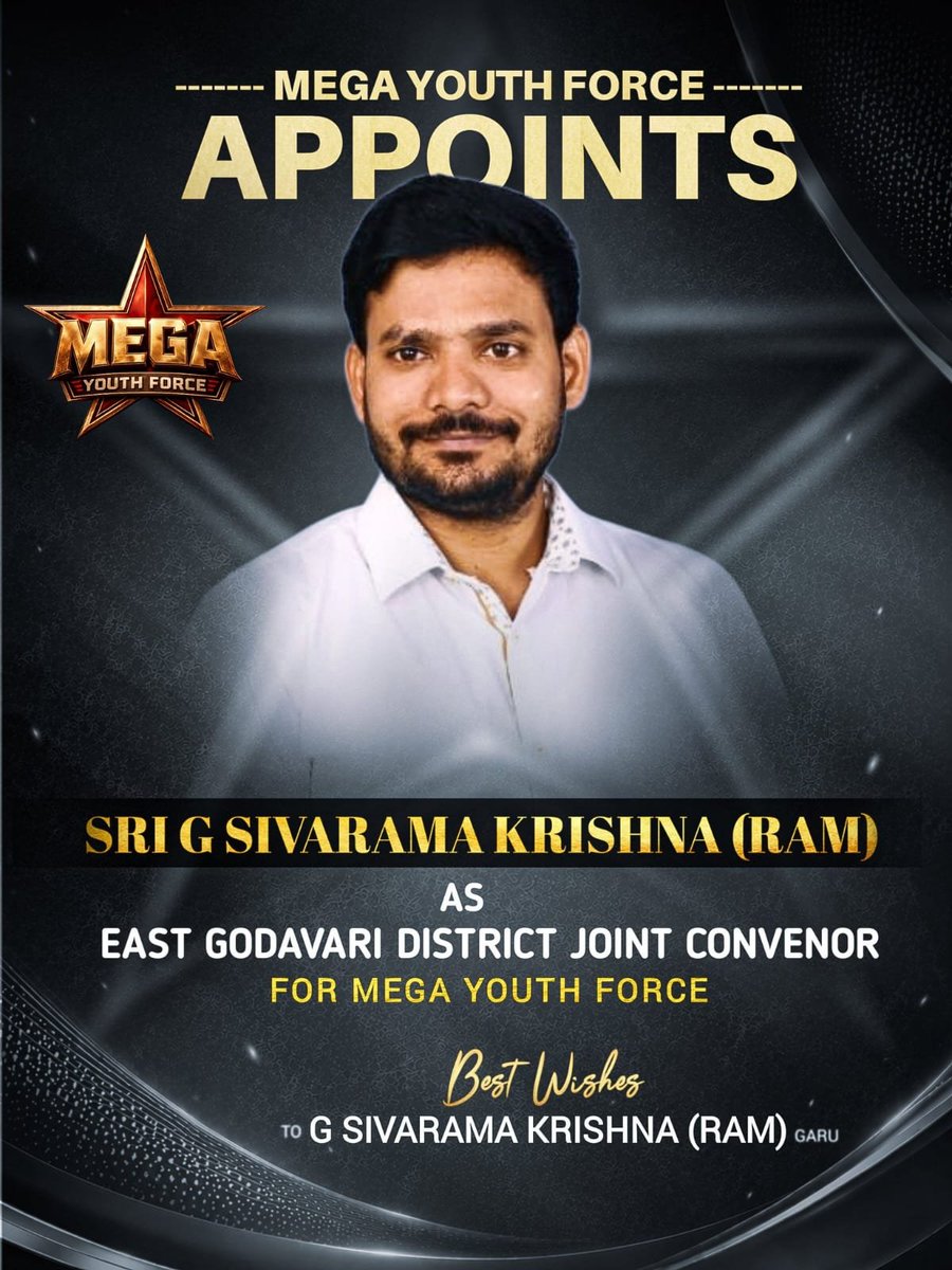 KrishnaSiva_7's tweet photo. Thank you for the trust I will work with dedication and commintment for the welfare of mega fans and society https://t.co/CECvaWwjaS
