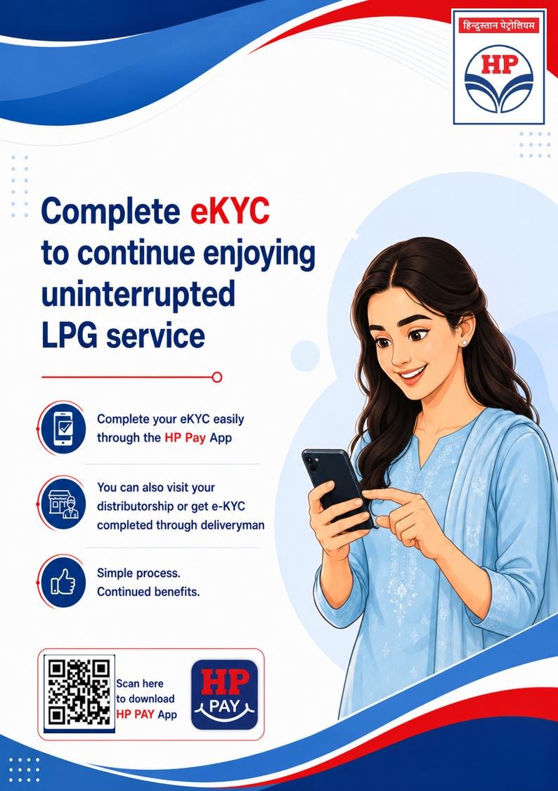 hpcl_jaipurlpg's tweet photo. One small step, big convenience!
Complete your HP Gas e-KYC today for hassle-free LPG services.
#HPGas #eKYC #CustomerFirst @HPGAS_HQO @HPCL @NwzLpg https://t.co/6tQSjG5n8L