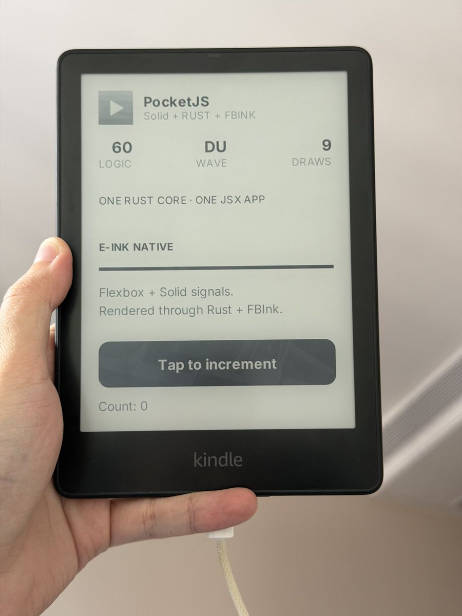 PocketJS tweet media