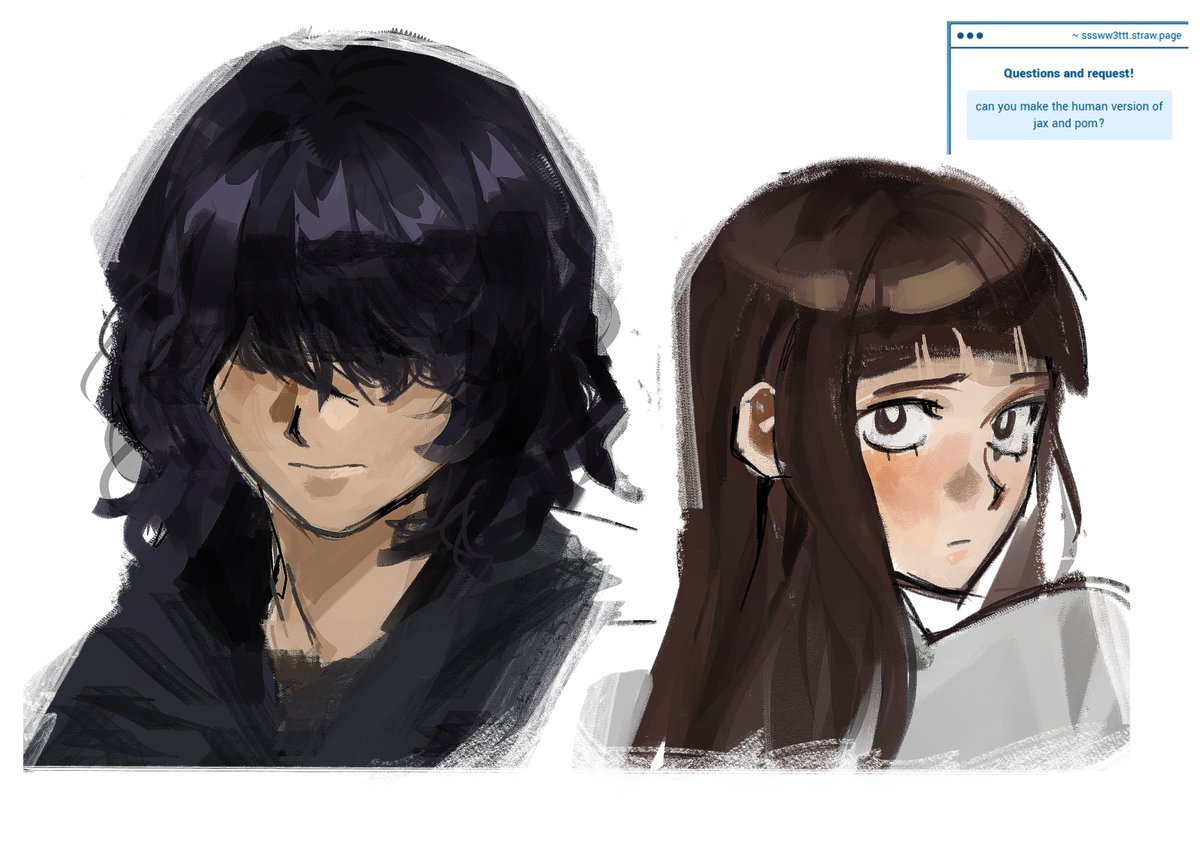 SsSw33tt's tweet photo. "can you make the human version of jax and pom?" -> THIS IS THE FIRST TIME I DRAW THEM BYEEE KSJFDKHIJSDFHGF

https://t.co/c7qNZHl9OK https://t.co/FnFlKbyWcv