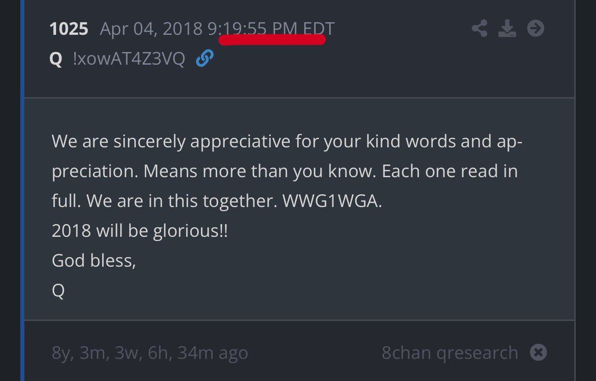MarijkeANON's tweet photo. The main text is these three Q drops. The first says they’re grateful for the support and that 2018 will be glorious. The second lists slogans like “Truth, Transparency, and Equal Justice Under the Law,” “Drain the Swamp,” and “WWG1WGA.” The third has an anonymous post asking for a “go order” and then Q replying about rain coming and to bring the pain.