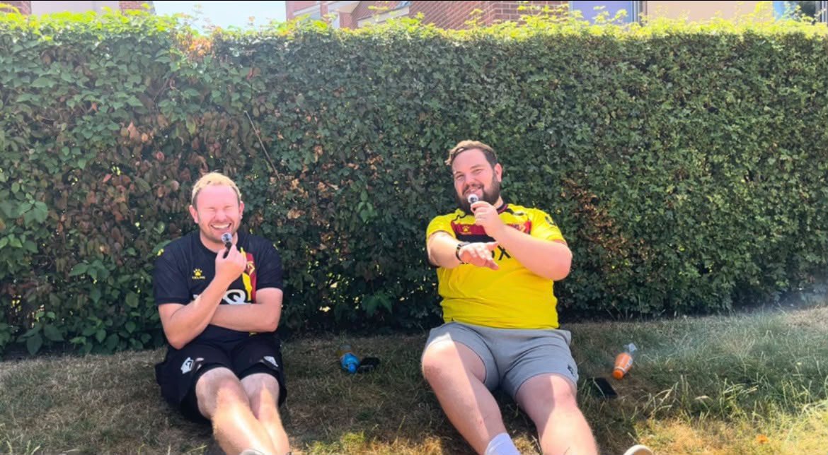 benaiton23's tweet photo. Enjoyed sitting down face-to-face with @MikeDuffy_31 yesterday to record a VOTV summer catch-up. 🎙️

The episode is now available on all platforms, hope you all enjoy it! 🐝

#WatfordFC https://t.co/JPxyWEKrJX