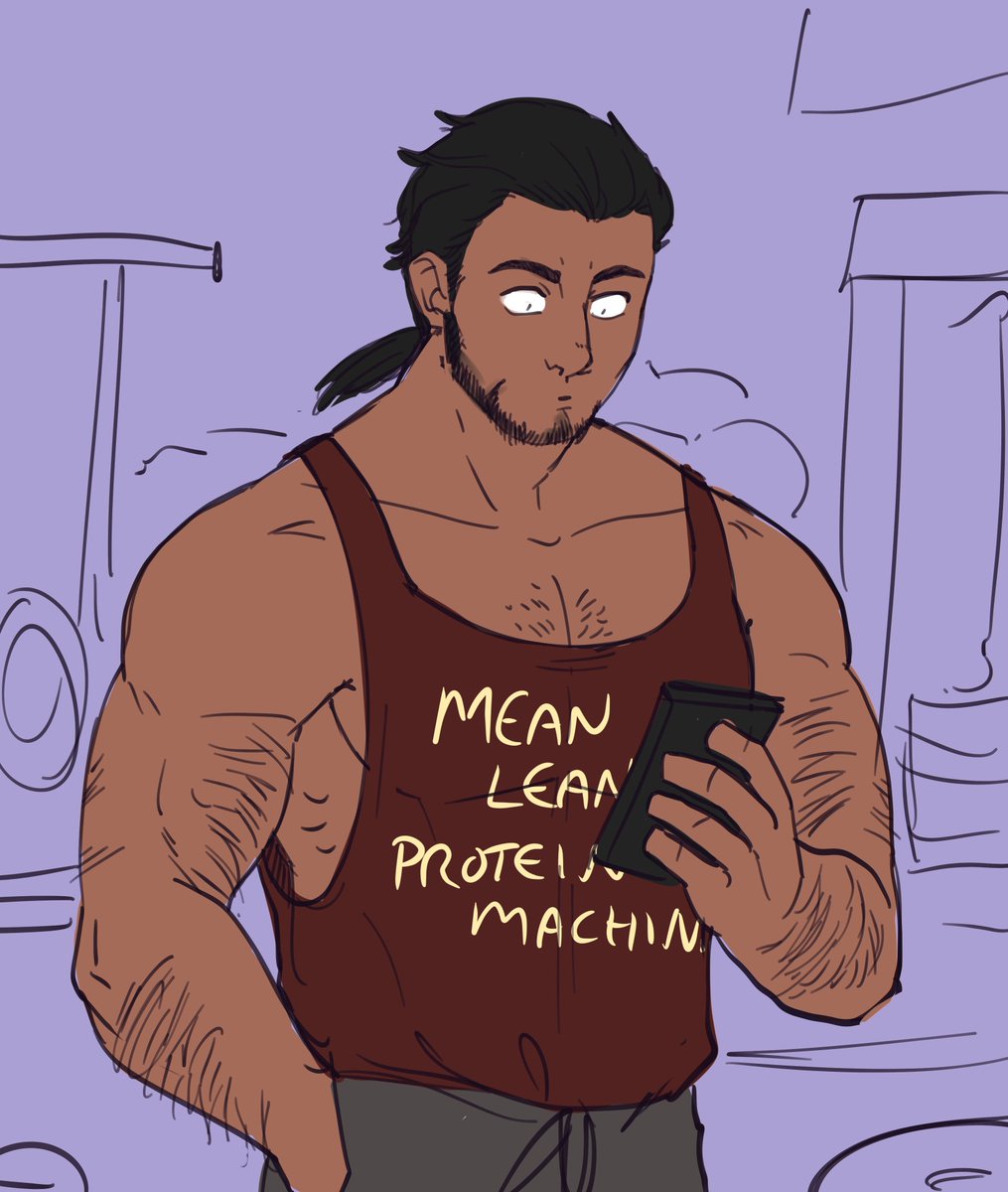 TheRileyOMalley's tweet photo. Chuck just had something air dropped to his phone while he was working out.
What’s he reacting to?
#RileyArt #RileyOCs #werewolf https://t.co/ZncD3nIGDz