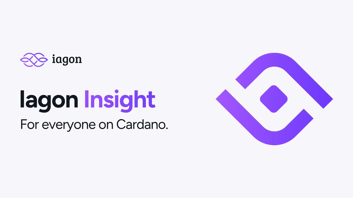 IagonOfficial's tweet photo. Iagon Insight opens to everyone on Cardano.

For now, Iagon Insight serves enterprise partners like Fireblocks. In about six weeks, we're bringing it to everyone building on Cardano — individuals, projects, and businesses.

One API, all the data. Insight covers the endpoints and datasets you'd reach through Blockfrost, Maestro, Koios, and other providers - plus features that have never before been available to the Cardano community.

We're building this for the Cardano ecosystem at no cost — so there's no need to worry about whether other initiatives get funded or not. We've got you covered.

Full details in the coming weeks. Stay tuned.
Designed for Enterprise. Built for Everyone.