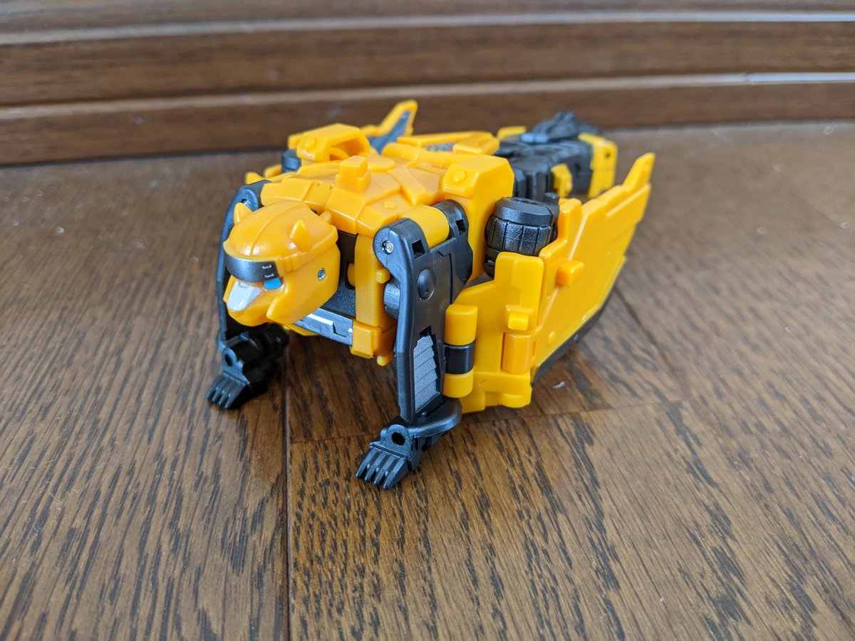 Na249786336's tweet photo. トランスフォーマー タイムライン(日本)からバンブルビーです。

忍者っぽいロボットモードからムササビにトランスフォームします。

ムササビモードでは四足歩行モードと飛行モードにできます。
また、ロボットモードではビーストモードの頭部にもできます(横向けませんが)

＃トランスフォーマー https://t.co/XBmB0XyTeL