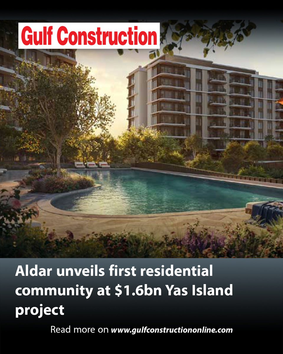 Gulf_const's tweet photo. Leading UAE developer ALDAR has announced the launch of The Canopies, the first residential community at Yas Point, a AED6 billion ($1.6 billion) waterfront destination to be developed on Yas Island's northern shore.
Read more on https://t.co/j0ruZNQO5e
#realestate #property #UAE https://t.co/rIz5iey7FY