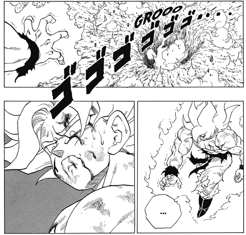 xelyuss's tweet photo. Je pense que la main tremblante de Goku après avoir achevé Freezer est due au fait qu'il ne s'attendait pas à achever quelqu'un à qui il venait d'offrir une seconde chance avec l'espoir sincère que cet acte de compassion lui ferait comprendre la valeur d'une vie.

Il était persuadé que Freezer pouvait encore changer mais le tyran avait immédiatement transformé ce geste de bonté en une nouvelle tentative de meurtre, et en une fraction de seconde, Goku est passé de l'espoir à la résignation... Il comprend que celui qu'il voulait sauver ne changera jamais et qu'il n'a désormais plus d'autre choix que de l'abattre

Et Toriyama dessine PARFAITEMENT ce que ressentait Goku en faisant cohabiter 4 émotions différentes : 

De la déception psk il croyait à une possibilité de rédemption, de la tristesse psk il été CONTRAINT de tuer quelqu'un qu'il espérait encore voir changer, de la colère psk Freezer a piétiné le dernier geste de bonté qu'on lui avait offert, et enfin, de la pitié malgré tout car au fond de lui, Goku aurait préféré que cette fin de combat ne prenne pas une dimension tragique pareille

Freezer a été tué par son propre orgueil. Et ça, c'est bien dommage...