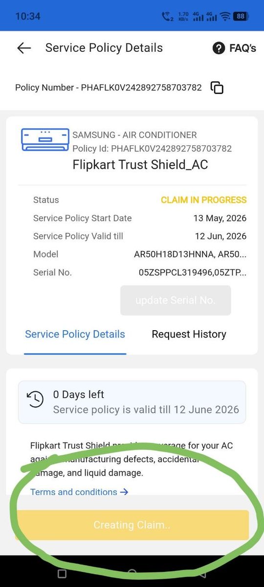 CryptoAbinash's tweet photo. @Flipkart replied this in consumer helpline. I asked about trust shield, not your 7 day return policy. my ac is plastic box now, never buy from flipkart. please help me trustshield is scam from @flipkartsupport @GyanTherapy @VenomsTech @SamsungIndia @Samsung @jagograhakjago #scam https://t.co/mXbN6j1tp0