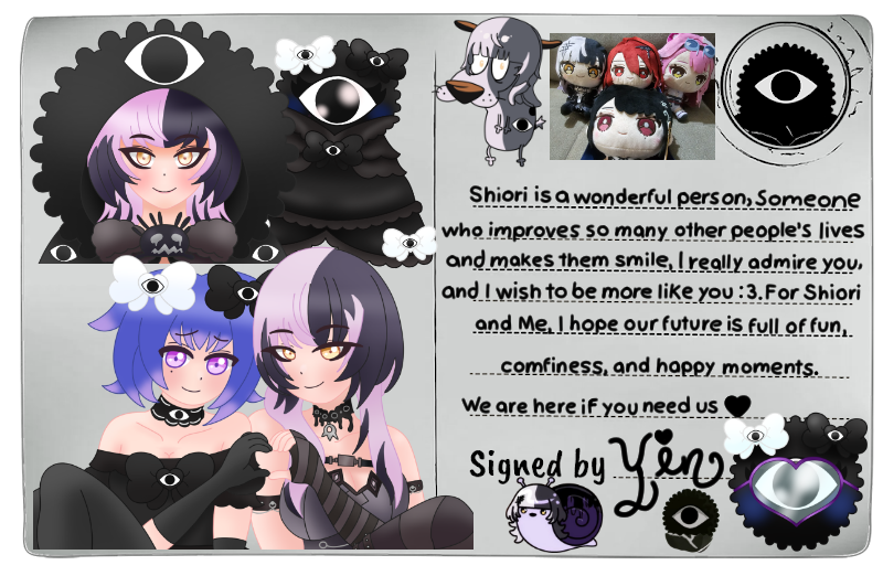YinZen8's tweet photo. Here is my homework, with a lot of my Novelite Sona and Shiori, Yippiee!!! Sorry for posting a bit late, and sorry if my letter is not the best; I'm not used to writing with a tablet hehehe, I wuw you Shiori, Thank you for making my days Happier 💙🫂🖤
#shioassets11 https://t.co/txihpUGC9w