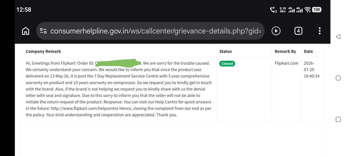 CryptoAbinash's tweet photo. @Flipkart replied this in consumer helpline. I asked about trust shield, not your 7 day return policy. my ac is plastic box now, never buy from flipkart. please help me trustshield is scam from @flipkartsupport @GyanTherapy @VenomsTech @SamsungIndia @Samsung @jagograhakjago #scam https://t.co/mXbN6j1tp0