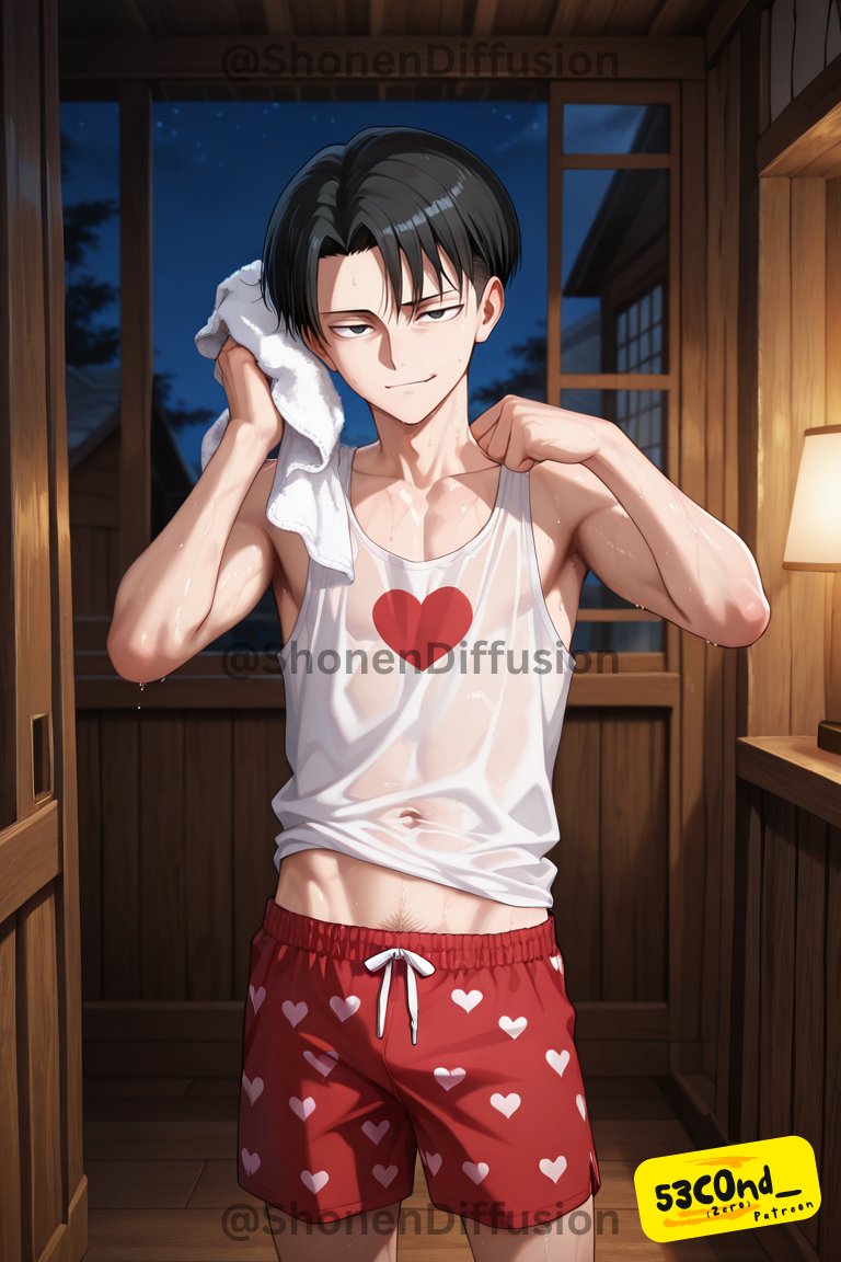 ShonenDiffusion's tweet photo. Anyone want to help the Captain dry his hair? 👀💦

[Full set on Patreon]
#Levi #LeviAckerman #��ヴァイ #リヴァイ兵長 #ShingekiNoKyojin #AttackOnTitan #進撃の巨人 https://t.co/7IM2dc8eZs