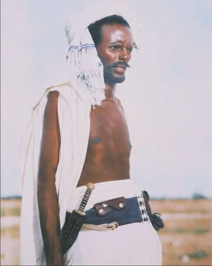hornaristocrat's tweet photo. Leo Africanus says the same thing about the common dress of the people of Muqdisho: 

"The inhabitants are of an olive-colour, and some of them black, like unto the nations adjoining, they go naked from the girdle-stead upward, and speak Arabic" https://t.co/trX4YCe0LX