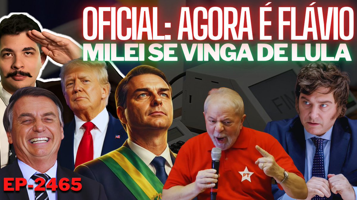 kimpaim's tweet photo. A CONVENÇÃO: AGORA É Flávio. O vídeo de IA + Milei se VINGA de Lula + PT e os VISTOS CANCELADOS
https://t.co/5HsH4UawPR https://t.co/irdAdbCogq
