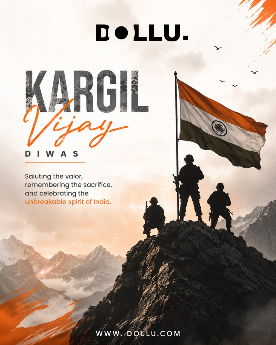 dollulimited's tweet photo. 🇮🇳 On #KargilVijayDiwas, we salute the brave hearts who stood fearless in the face of adversity and protected our nation with unmatched courage.
Their sacrifice will forever inspire generations.
Jai Hind! 

#IndianArmy #NationFirst #RememberTheHeroes #Dollu https://t.co/KFDrpl22pk