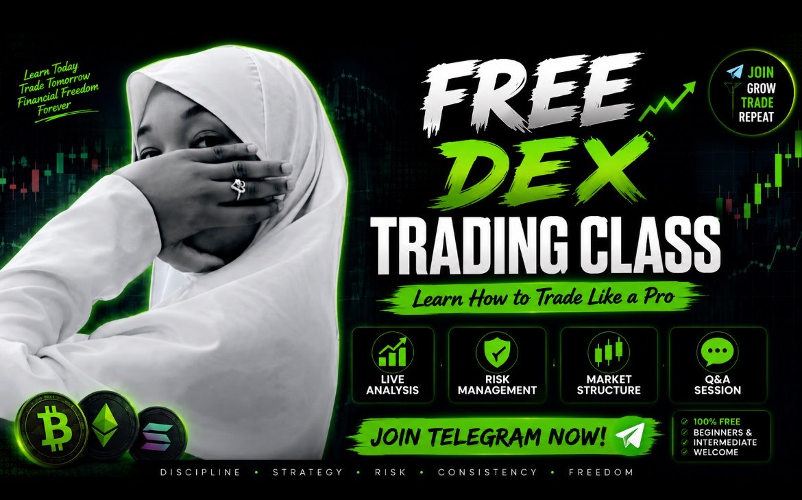 uxtazerhzee's tweet photo. DEX trading is one of the most exciting yet challenging parts of the crypto market. It’s a place where people make life changing profits, but it’s also where many lose money due to a lack of knowledge and experience.

I’ll be revealing as much of my DEX trading knowledge as possible from finding opportunities to managing risk and avoiding common mistakes for free.

Join my Telegram community below and be part of the class. 

https://t.co/1swDt3ngkX
