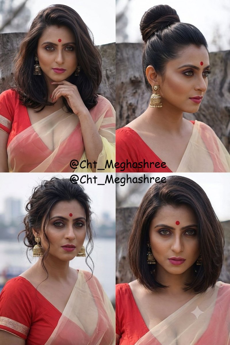 Cht_Meghashree's tweet photo. Messy waves on my shoulders, saree slipping to lose ur control🔥
Tight high bun, filthy thoughts. One pull turns this beauty to wild🤪
Wind-kissed curls loose, lips begging to be ruined  Sharp bob, sharper sin❤️‍🔥
This cut was made to sin ride you with my eyes😘

Coment ur choice- https://t.co/YMb244NI7Y