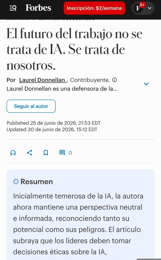 virginiog's tweet photo. La era de fluidez profesional, con numerosos cambios de trabajo, con sistemas educativos mal preparados  

El desafío reside en la adaptabilidad, que exige conocimientos sobre IA como habilidades humanas como la resiliencia y gestión de identidad  https://t.co/whQ6xeehSy https://t.co/R738oORTDX