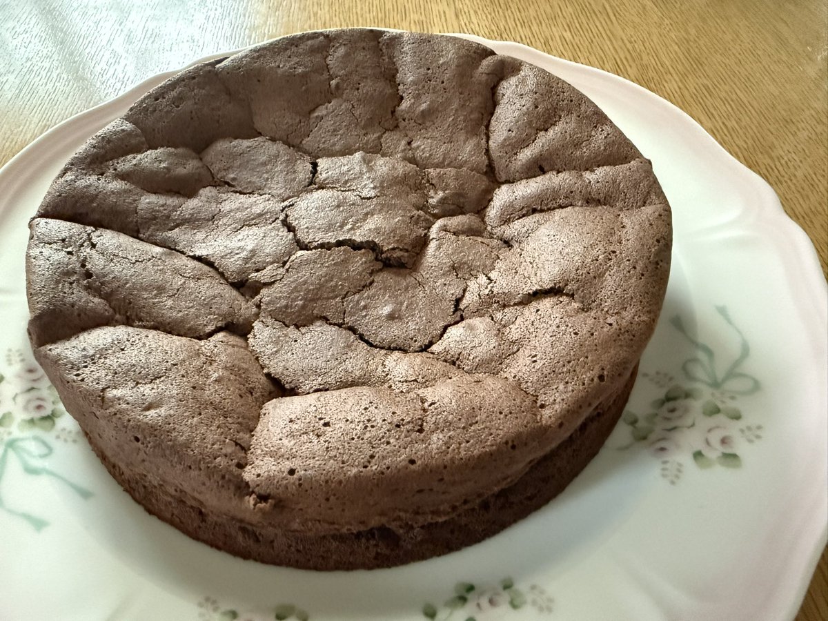 BerutoCom's tweet photo. これに粉砂糖をふって完成するじゃろ…？
チョコと生クリームが余っていたので。
お菓子作りってやっぱり楽しいよねふふふ(  ´˘`  )
 #べるキッチン
 #ガトーショコラ https://t.co/AlcKjtRCe7