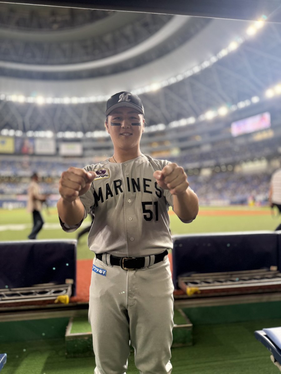 chibalotte_pr's tweet photo. キャリアハイ、そして決勝点となる17号先制本塁打を地元大阪で放った #山口航輝 選手！
#chibalotte #広報 https://t.co/fH1TC118bq