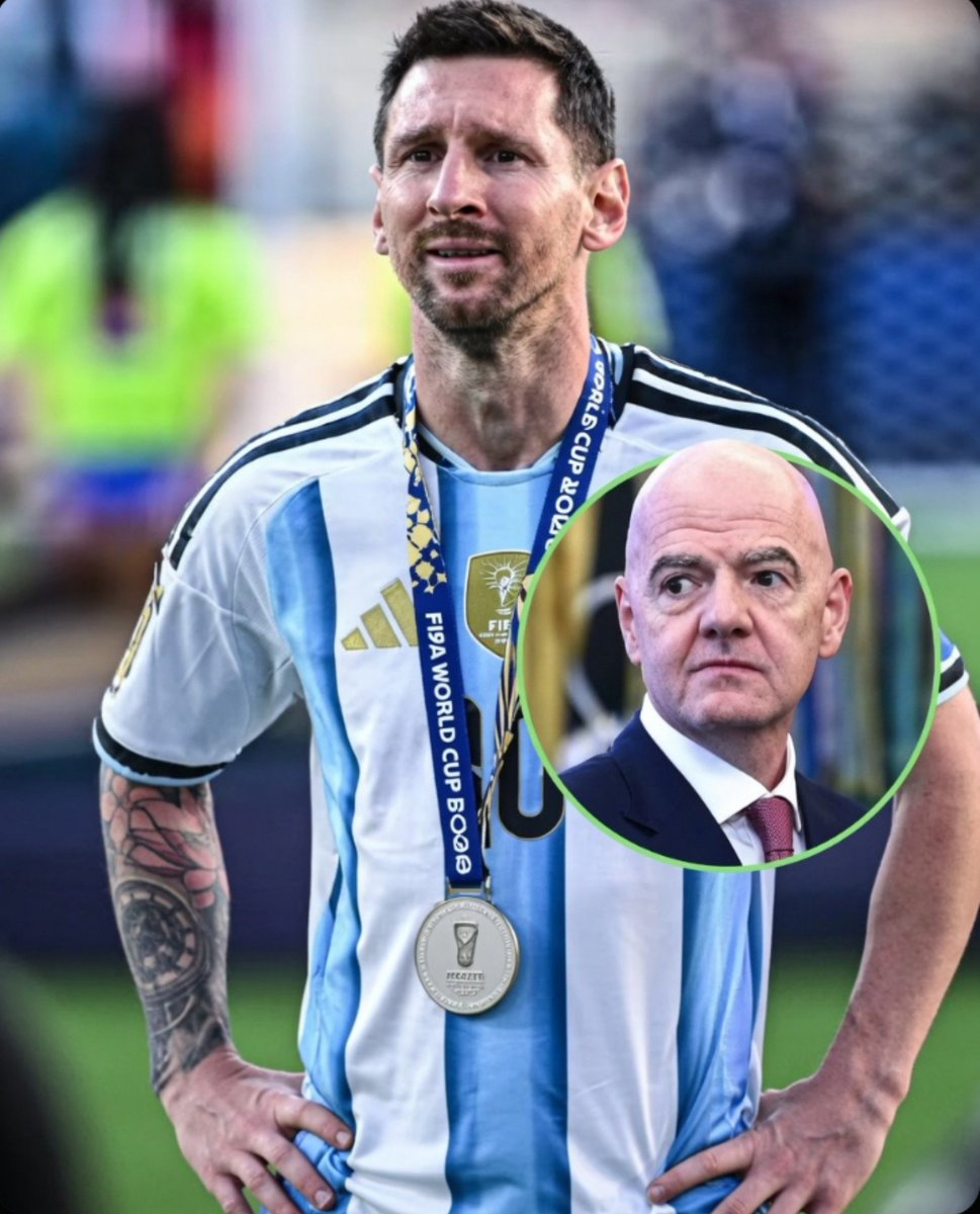 Crownsjuge's tweet photo. 🚨 BREAKING: After Lionel Messi blocked infantino, over 23 million fans have signed Record-Breaking petition demanding that Argentina face lifetime Ban from the World Cup 🔥👀💀 https://t.co/X2JYO4FVnM