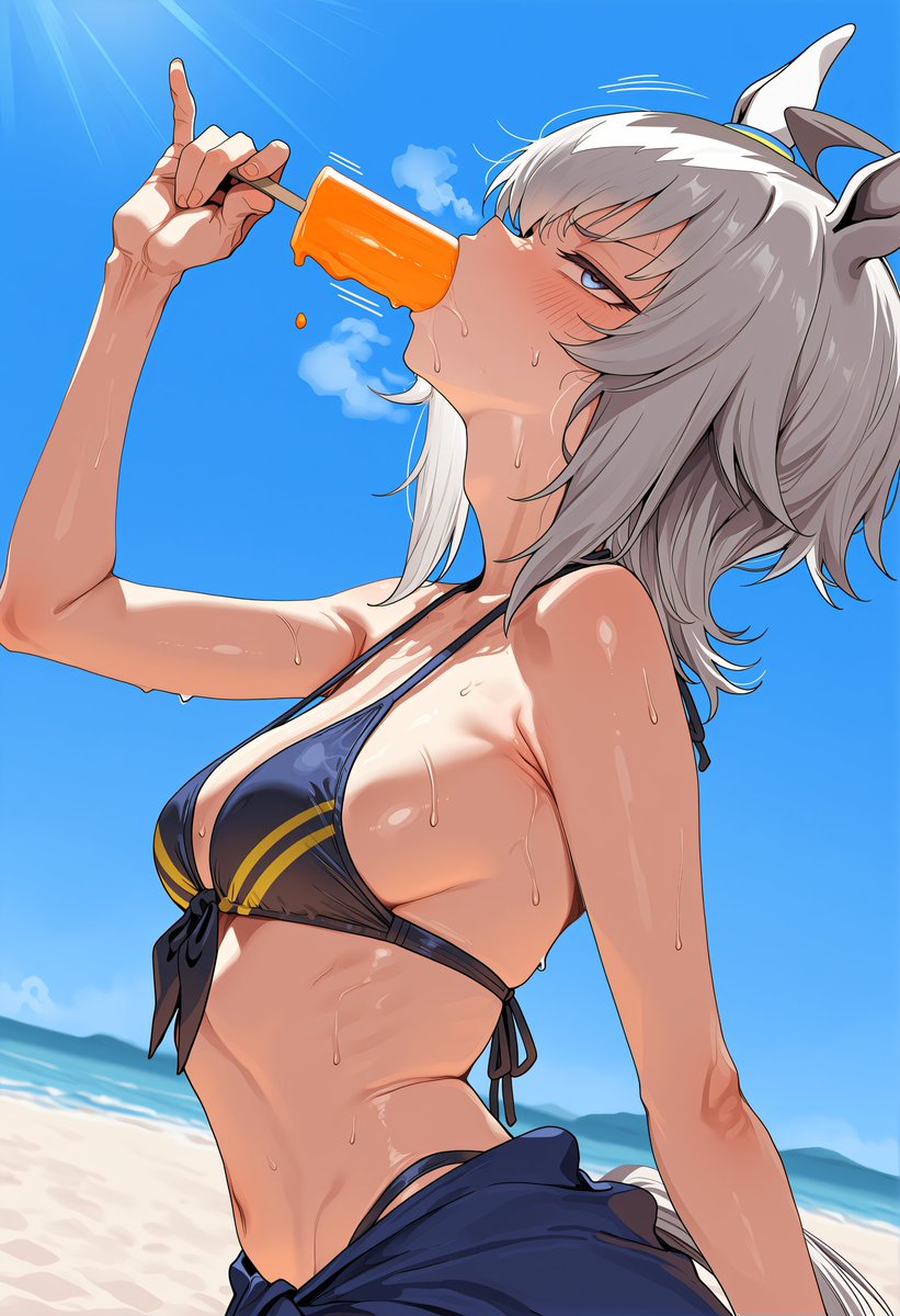 longbangsagging's tweet photo. 暑い！
#AIイラスト︎︎
#ウマ娘
#オグリキャップ https://t.co/AcCVCzrCc3