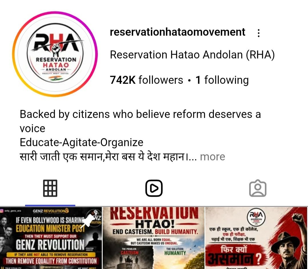 Bharat_Yatra_'s tweet photo. END RESERVATION

#reservationhataomovement

#EndReservation https://t.co/6vvIOWmqUI