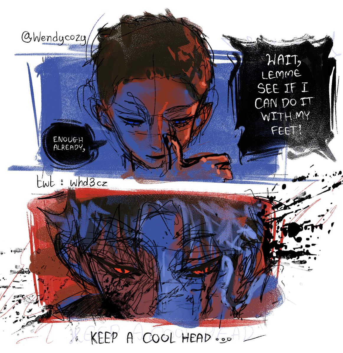 whd3cz's tweet photo. keep a cool head #kagurabachi #bachiart https://t.co/n5BztNKQ9b