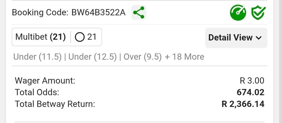 Shield_HustleZA's tweet photo. 🎟BW64B3522A✅️

Mixed Market 
BOOKINGS/CARDS UNDER 6.5 &amp; CORNERS UNDER 12.5/11.5

@Shield_HustleZA 
#BETWAY https://t.co/8b9UJzVhZp