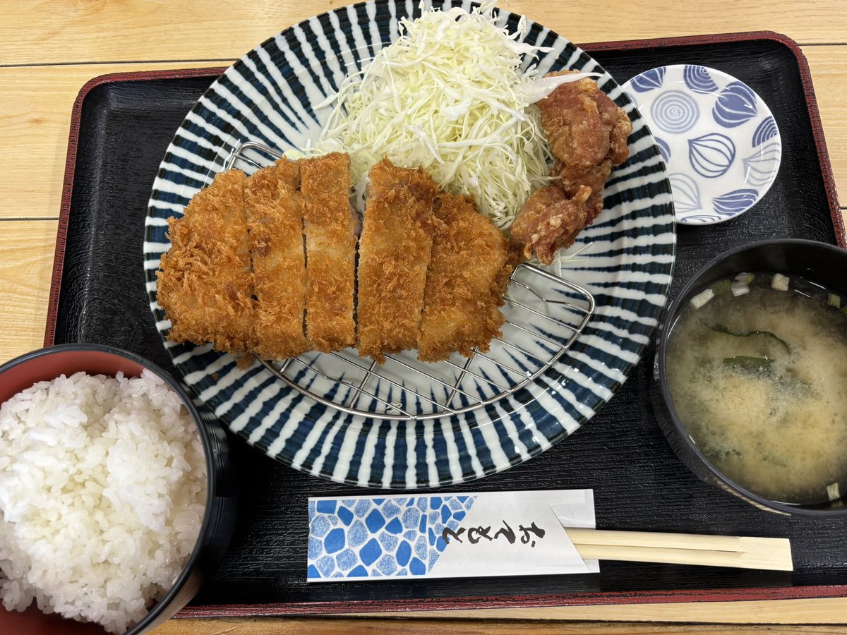 koya_0313's tweet photo. 今日のお昼

とんかつ 旭屋さん
気になっていた場所！
とんかつが肉厚で、ボリューミーだった😳 https://t.co/eSOjoCz41K