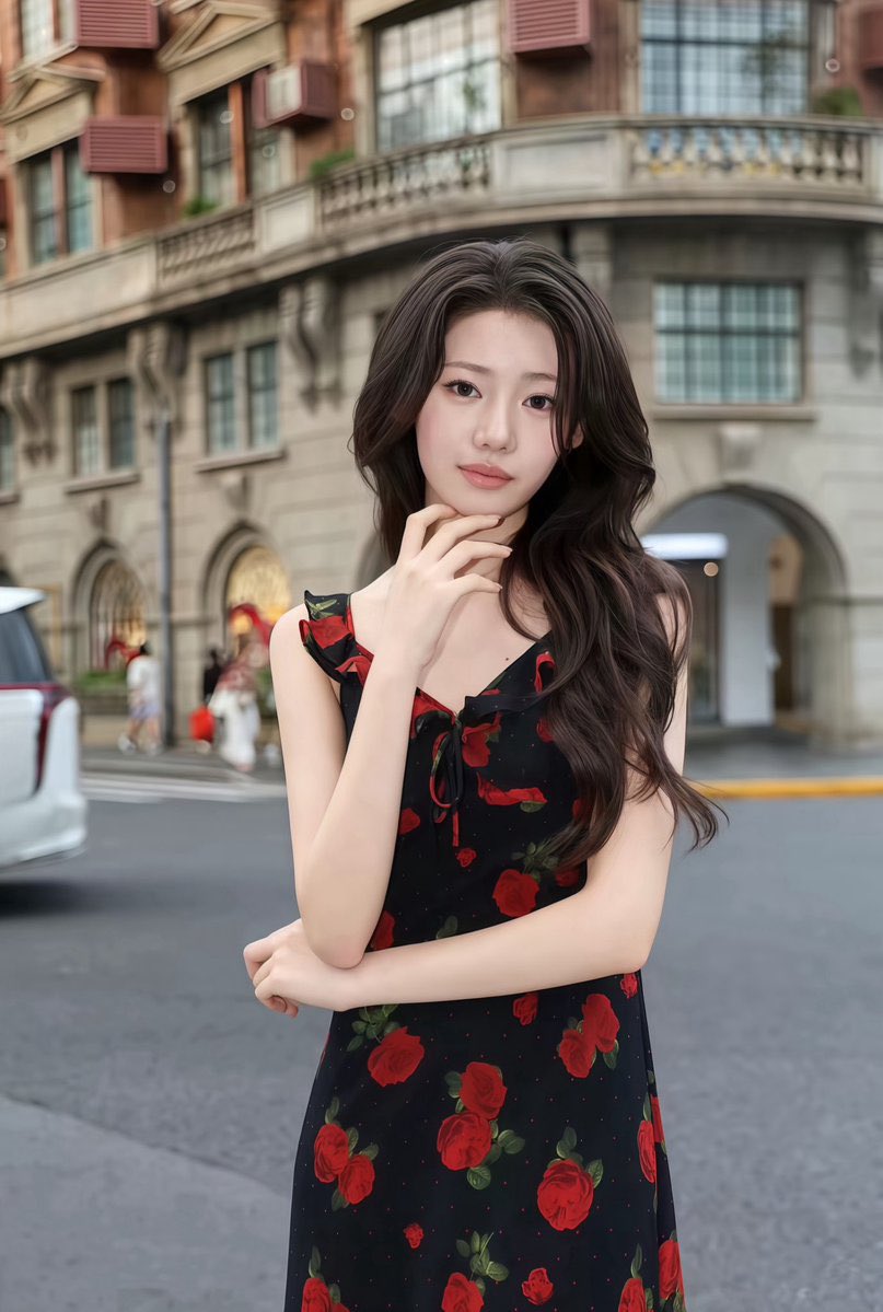 picbaemon's tweet photo. A fan recently ran into BABYMONSTER’s Rora on the streets of Shanghai, near the iconic Wukang Road area and politely asked if they could take a picture. She kindly said yes and posed for them.💙 https://t.co/w4qr015CuD