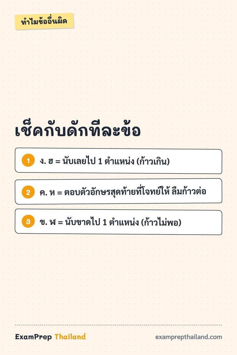 monstersup87's tweet photo. อนุกรมตัวอักษรออกข้อสอบ ก.พ. ทุกปี แต่คนตอบผิดเกินครึ่งเพราะนับพยัญชนะไม่ครบ 🔤 ลองนับดูว่าตัวต่อไปคืออะไร
ฝึกต่อฟรีพร้อมเฉลยละเอียด — ลิงก์ใน bio

#สอบกพ #กพ69 #ข้อสอบฟรี #ภาษาไทย #ติวฟรี https://t.co/T1o7sGf0P5