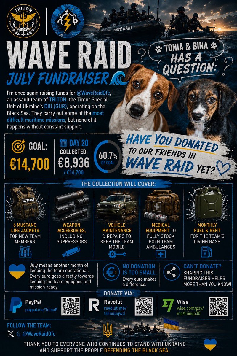 trinzu's tweet photo. No donation is too small. Most of this fundraiser has been built one small donation at a time. Let’s keep going together.

📅 Day 20
🎯 Goal: €14,700
💰 €8,936

PayPal: https://t.co/XHVEV9o0Ub
Wise: https://t.co/WIYQ29ilul https://t.co/0PAedBWODj